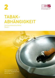 Titel der Broschüre. Eine ausgedrückte Zigarette im Aschenbecher, Symbol für den Ausstieg