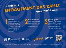 Abbild des Flyers Demokratisch Handeln