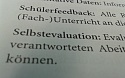 Buchausschnitt mit einer Definition von Selbstevaluation