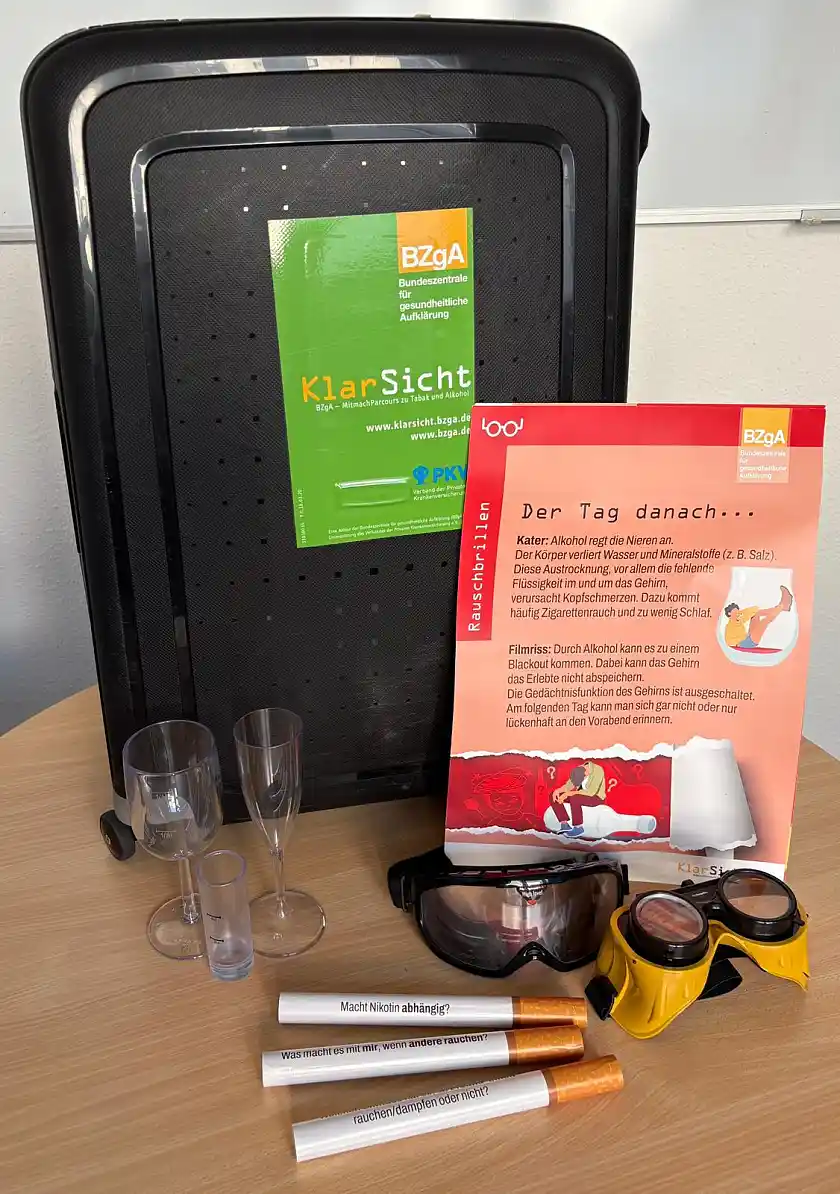 Rollkoffer mit Methoden für den Unterricht