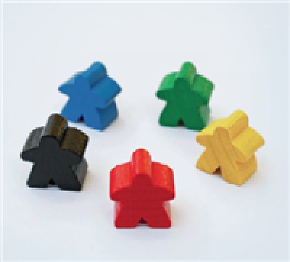 farbige Spielfiguren