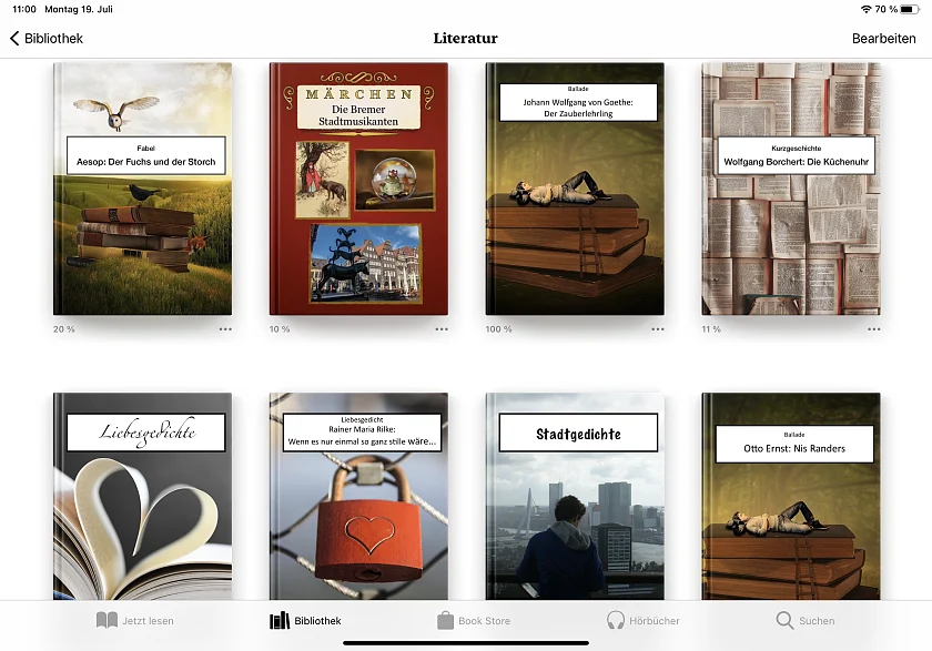 Verschiedene Literaturen unterschiedlicher Genres