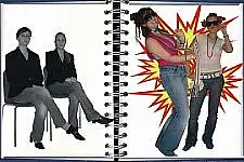 Kollage mit Konfliktsituationen