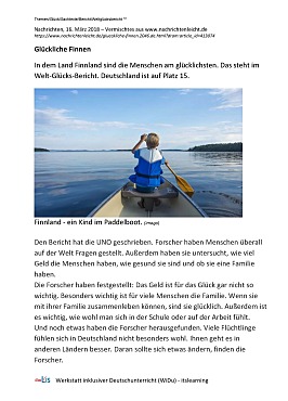 Text Glückliche Finnen