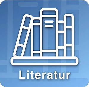 Symbol Bücher mit Text Literatur