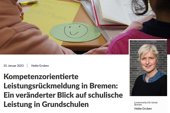 Screenshot des Artikels auf den Internetseiten von Schule 21