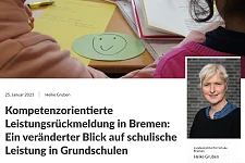 Screenshot des Artikels auf den Internetseiten von Schule 21