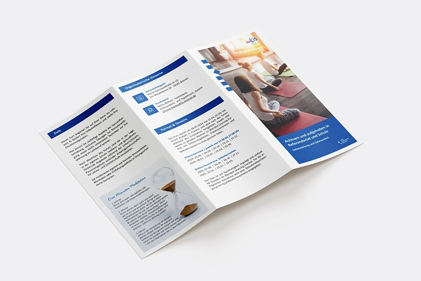 Foto vom Flyer zu Achtsam und aufgehoben im Referendariat