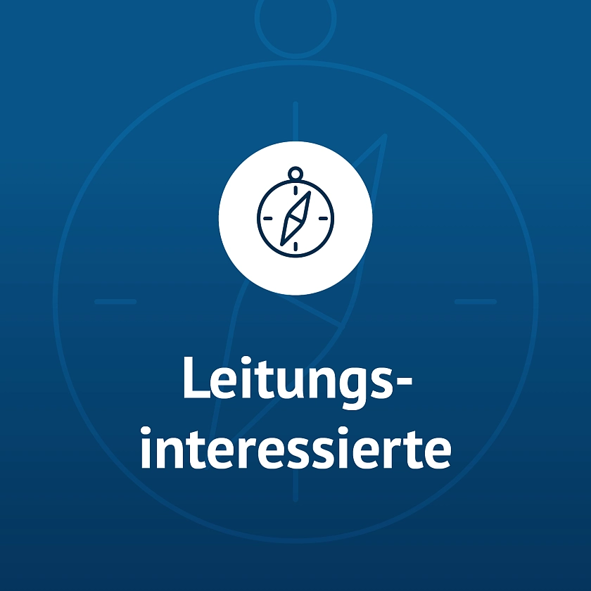 Symbol mit der Aufschrift Leitungsinteressierte