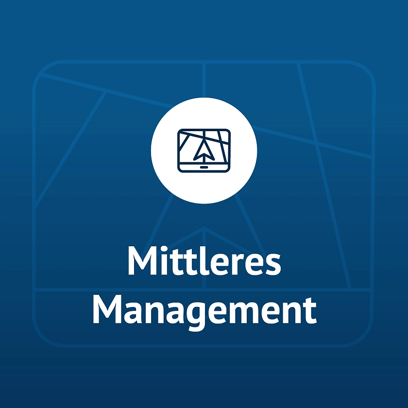 Symbol mit der Aufschrift Mittleres Management