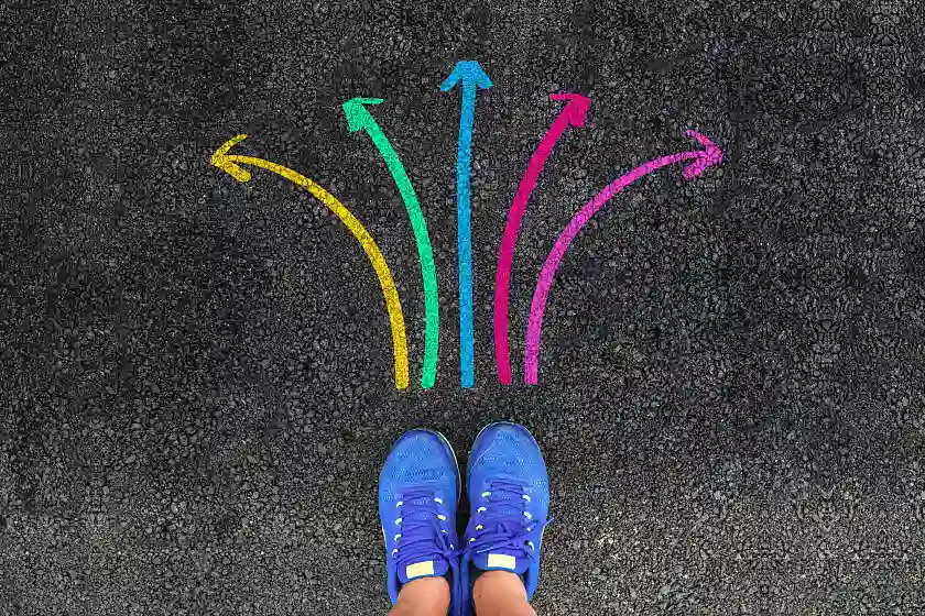 Pfeile in verschiedene Richtungen