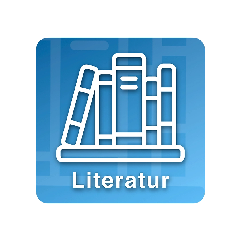 Symbol Bücher mit Text Literatur