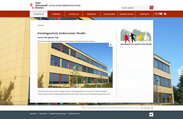 Bildschirmfoto der Homepage der Ganztagsschule Andernacher Straße (011)