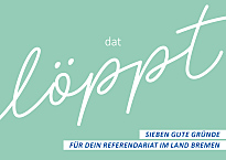 Bild mit der Aufschrift Dat Löppt