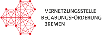 Mehrere Netzstrukturen und der Schriftzug "Vernetzungsstelle Begabungsförderung Bremen""