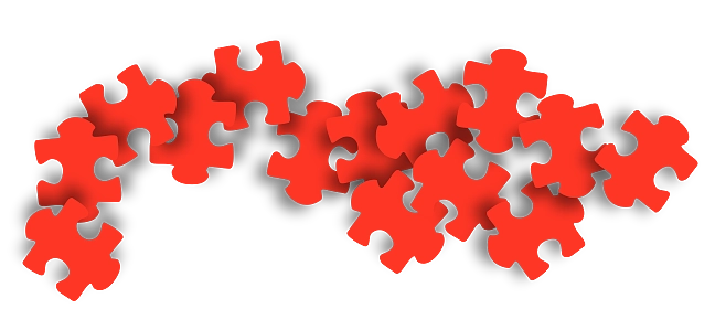 rote Puzzleteile