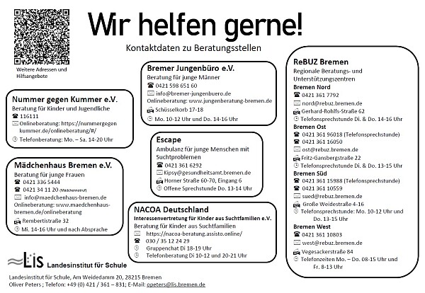 Cover für Hilfsangebote. Miniatur der PDF
