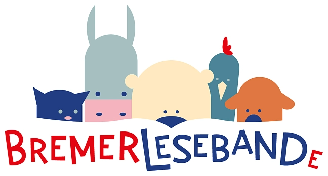 Bremer Lesebande: Die Bremer Stadtmusikanten und ein Eisbär lesen in einem Buch