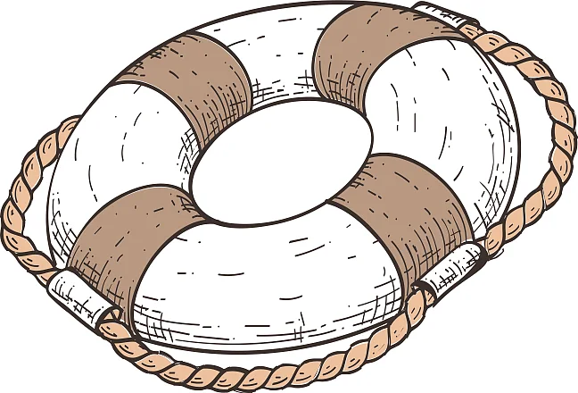 gezeichneter Rettungsring