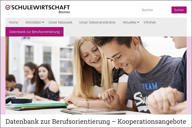 Screenshot der Datenbank 