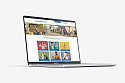 Laptop mit Fortbildungsseite