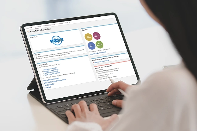 iPad zeigt Materialien zum futurePass