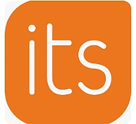 die Buchstaben i, t und s in weißer Schrift auf orangefarbenem Grund