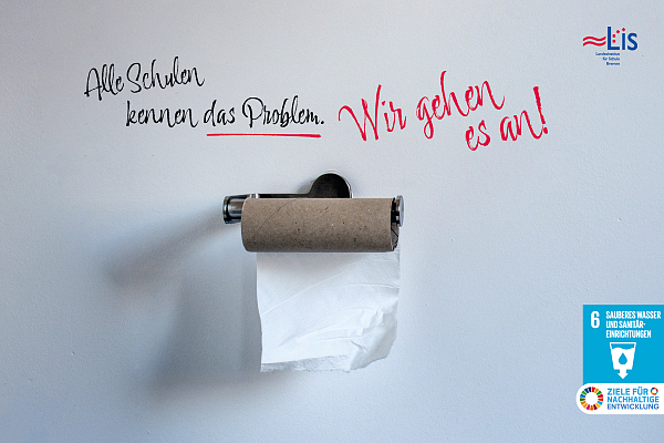 Aufgebrauchte Rolle Toilettenpapier