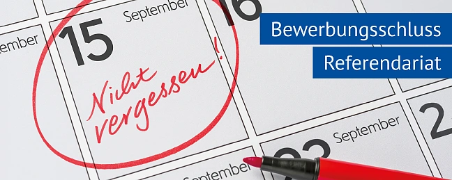 Kalender mit einer Markierung auf dem 15. September