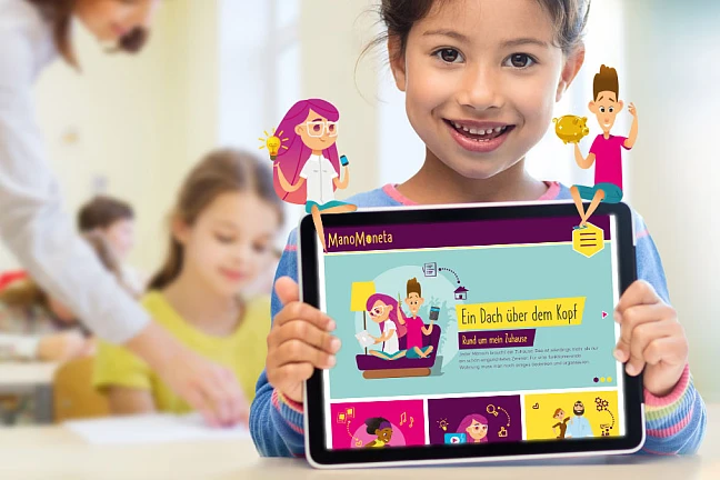 Kind mit Ipad in der Hand