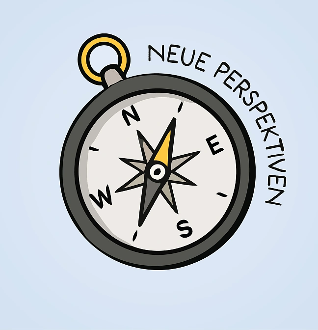 Kompass mit der Aufschrift: Neue Perspektiven