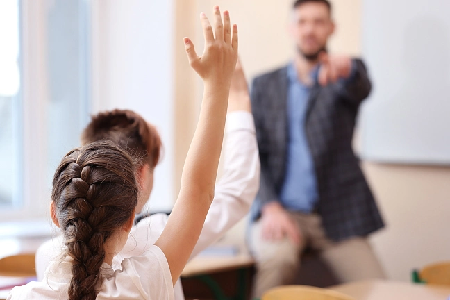 Schulklasse im Klassenzimmer