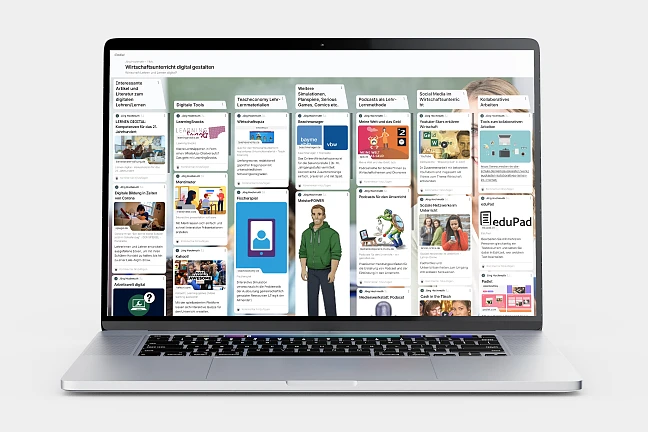 Laptop mit geöffnet Taskcard