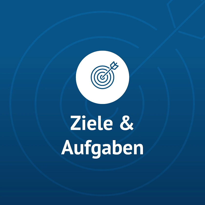 blaue Zielscheibe und Pfeil