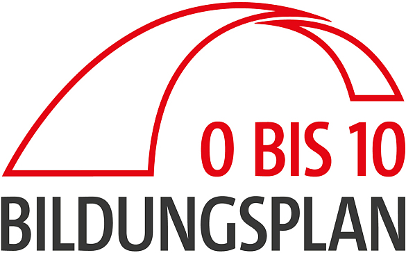 LOGO Bildungsplan 0 bis 10 in Form einer stilisierten Brücke