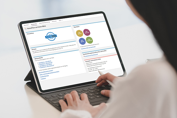 Bildschirm mit itslearning Inhalten