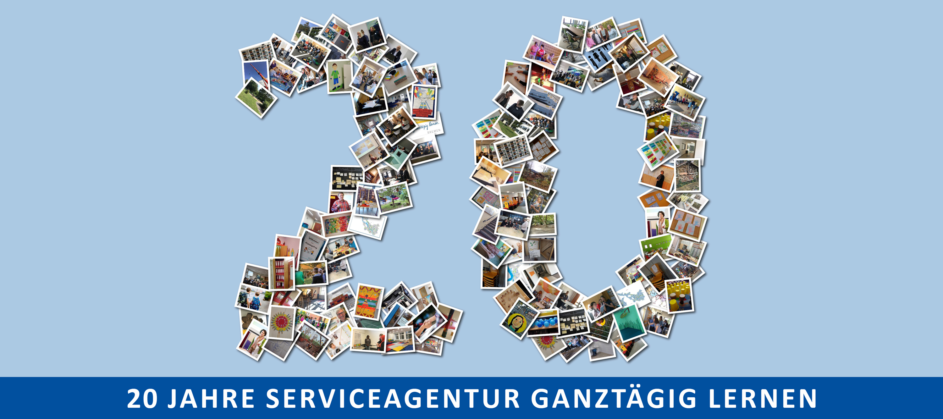 Symbolbild: Collage 20 Jahre Serviceagentur ganztägig lernen